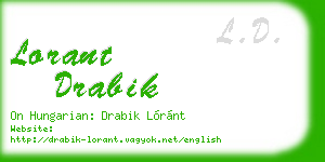 lorant drabik business card